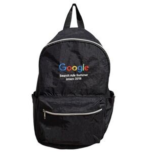 Google Search Ads Summer Intern 2018 Embroidered Blk Backpack Promo Lightweight